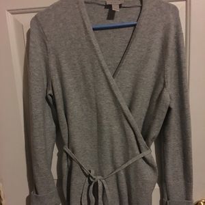 loft tie around wrap sweater